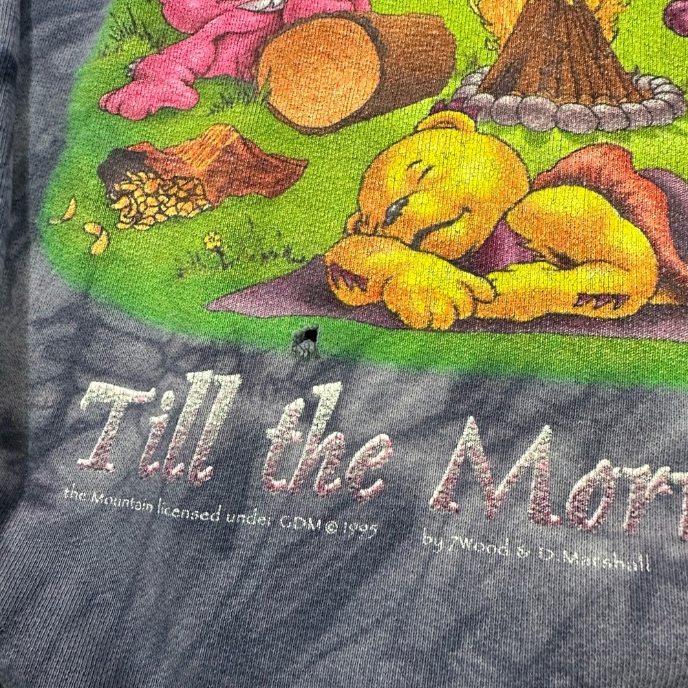 Vintage 90s The Mountain Grateful Dead Moon Bears Band Tye Die Sweatshirt XL USA - Picture 6 of 16